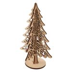 Заготовка из фанеры на подставке, 15 см, 02 Ель со снежинками, Mr.Carving КЛ-15