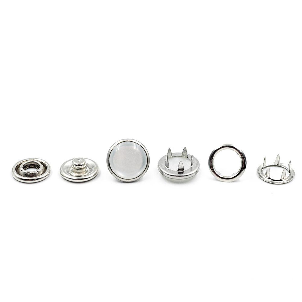 Кнопка рубашечная Жемчужинка 10,5мм латунь/акрил (уп.~144 шт) New Star, белый