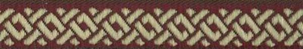 Лента (тесьма) жаккардовая 16.0 мм / 10±0.5 метров, бордовый, Gamma TRJ-05