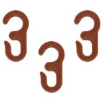 Крючки шторные для карниза 29 мм, LF-300, цв.св.коричневый (100 шт/уп)