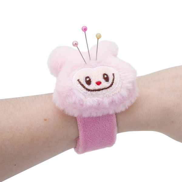 Браслет игольница монстрик розовый 24 см