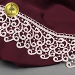 Кружево гипюр (плетёное) 80 мм, диз. 141, цв.09 розовая пудра, уп. 9 м, Kruzhevo