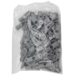 Наконечник для шнура пластик 13х9 мм, ПП, св.серый, 100 шт