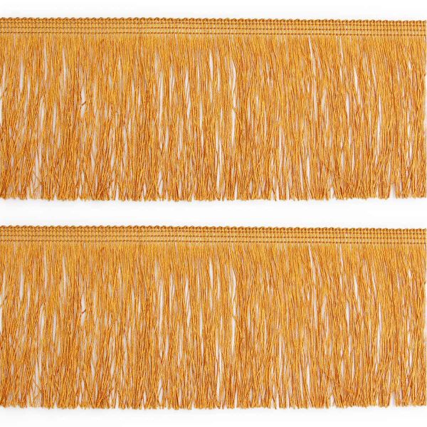 Бахрома отделочная широкая 120.0 мм / 25 метров, 848 золотистый