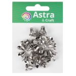 Шапочка для бусин, 12мм 30 шт/упак, Астра (Серебро) 4AR201