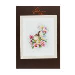 Набор для вышивания нитками Lanarte, Птички на цветочной ветке 28х33см