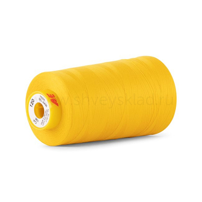 Нитка универсальная Gutermann Mara 120/2, 5000 м, 700185, 106 т.желтый, 1 катушка