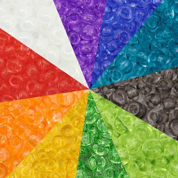 Набор бисера Preciosa №09, 50 г (10 цв. по 5 г), (№10/0 = ⌀2.3 мм)