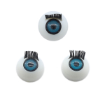 Глаза для кукол и игрушек с ресничками круглые 14 мм, голубой, 100 шт