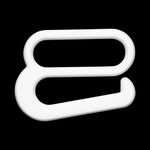 Крючки для бюстгальтера пластик 20.0 мм, 100 шт, белый, 7724208-1