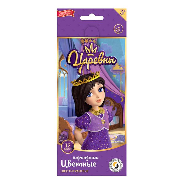 Набор цветных карандашей Соня TSR-CP-2012 заточенный 8х12 цв, Набор цветных карандашей Соня TSR-CP-2012 заточенный 8х12 цв, ВКФ TSR-CP-2012