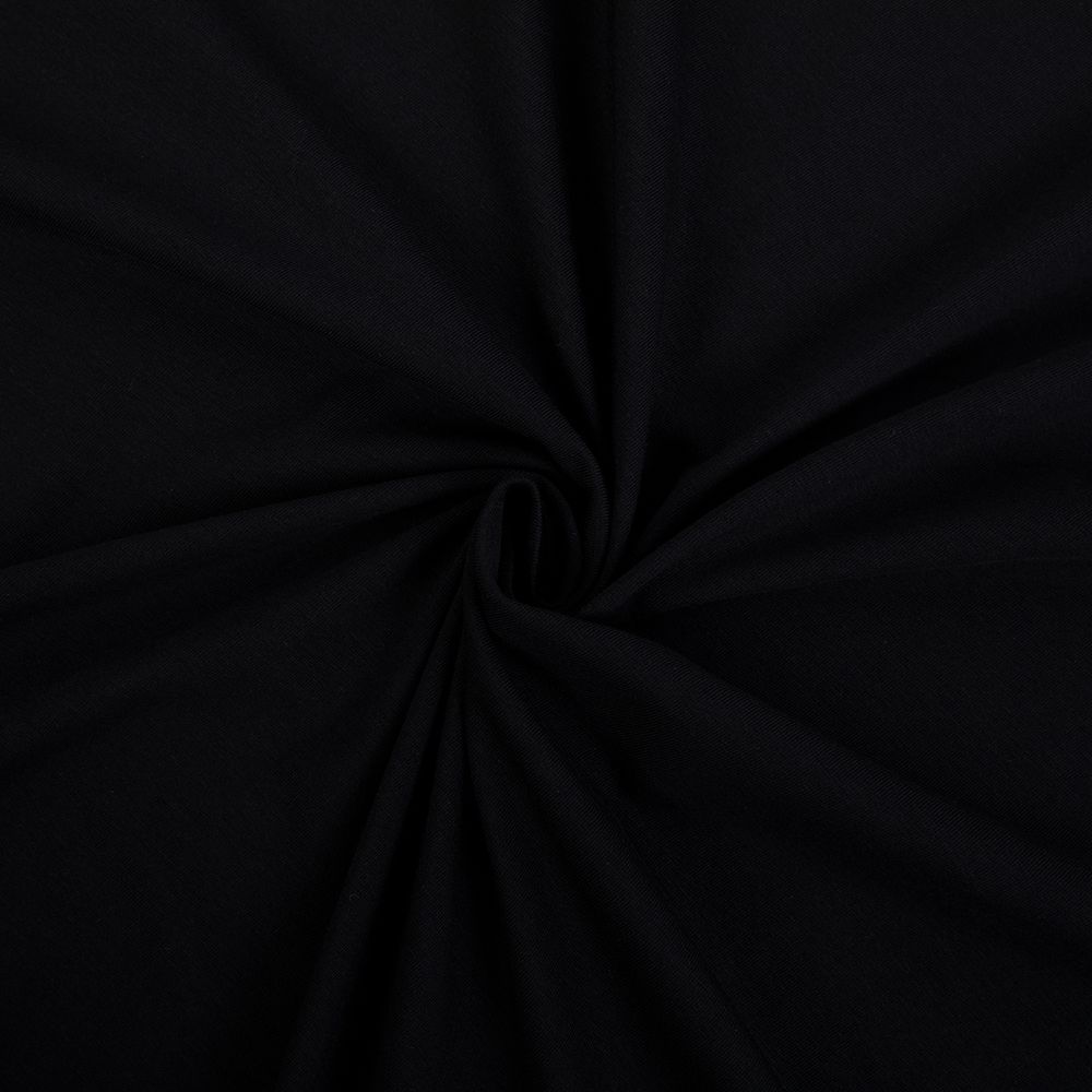 Кулирка 150±5 г/м², 40/1 Comp.Penye FULL LYC, 170 см / 5 метров, 124 черный/black, Gamma GCM