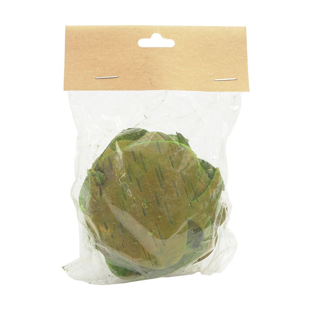 Декоративные элементы из коры дерева "Яблоко", 7см, 8 шт, зеленый