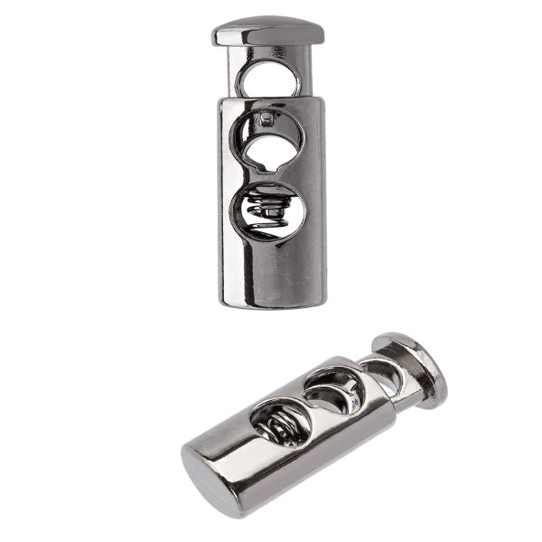 Фиксатор для шнура металл 1 отв., 22.5х8.4 мм, (in ⌀4 мм), 25 шт, никель, MFR19