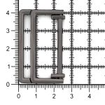 Пряжка прямоугольная 30 мм, металл (Pewter олово (черный никель)), МТ_1872, 6 шт
