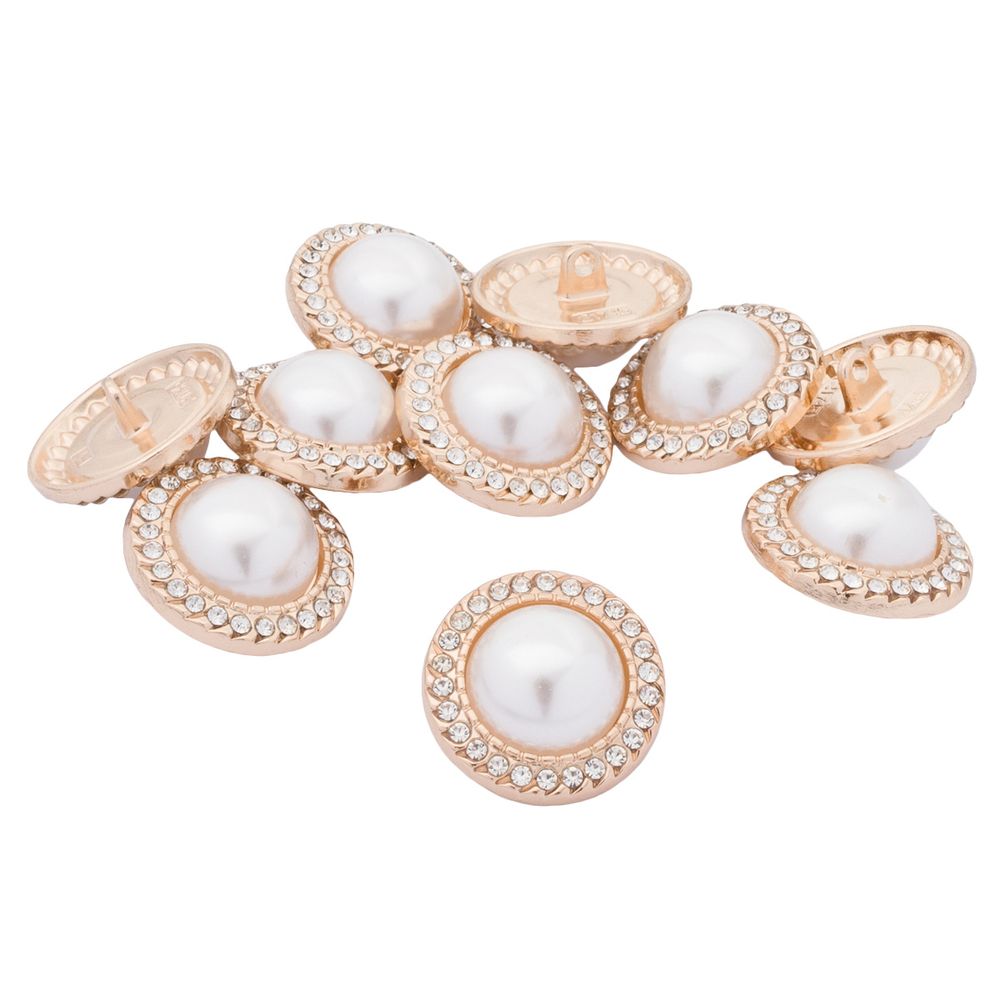 Пуговицы на ножке 36L=23 мм, металл, Gold (золотой), 10 шт, MP15