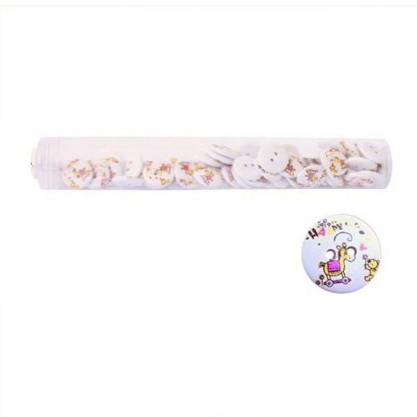 Пуговицы деревянные Мультяшные персонажи 18мм 50 шт, Лошадка 2