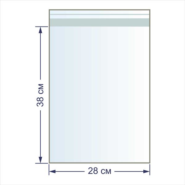 Пакет с липкой лентой 30 мкр. 28х38 см, 100 шт, Gamma
