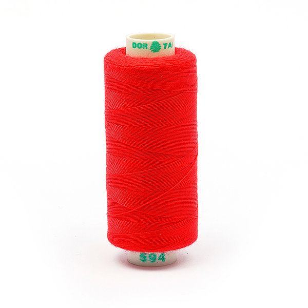 Нитки швейные бытовые Dor Tak 40/2, 366 м / 10 кат., 594 красный