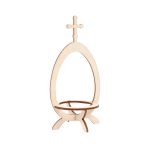 Подставка под яйцо фанера 6.6х6.6х14 см, с Крестом, Mr.Carving КЛ-23