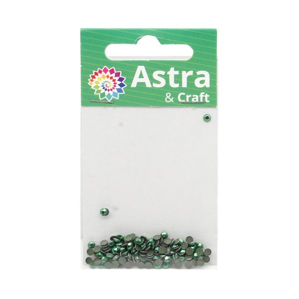 Стразы термоклеевые, 3 мм, ss12, 150 шт/упак (110 т.зеленый)