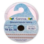 Лента декоративная 35.0 мм / 5 шт по 3 метра, 103 малиновый, WD-38 Gamma