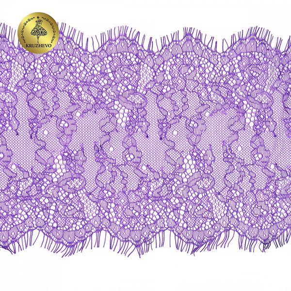 Кружево шантильи (реснички) 170 мм, A88 цв.A0507 сиреневый неон, 3 метра, Kruzhevo