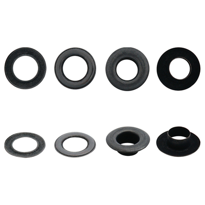 Люверсы металл ⌀9.2 мм (внутр.), h=6.32 мм, внешн. ⌀18.9 мм, №24, сталь, оксид, 100 шт, New Star