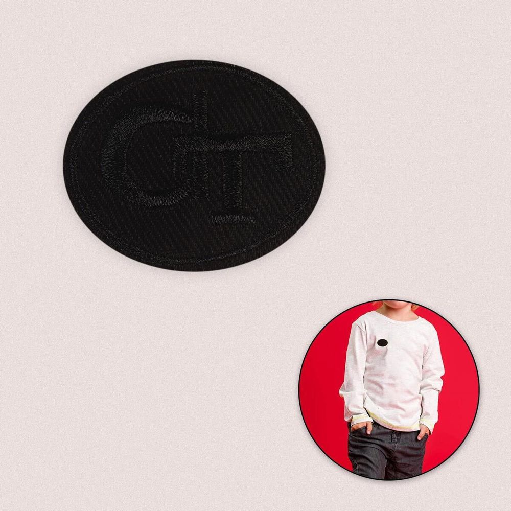 Термоаппликация овал clt 4.6*3.8см черный 6877715