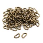 Полукольцо сварное металл внутр. 12 мм (внешн. 17х11 мм, ⌀2.5 мм), 100 шт, латунь ГР, 6047