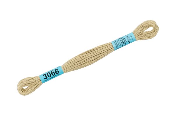 Мулине Gamma 100% хлопок, цв.3066 св.оливковый, 24 мотка по 8 метров