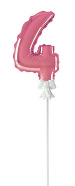 Шар самодув Цифра, 5 шт, 4, розовый, Boomzee FBZ-06