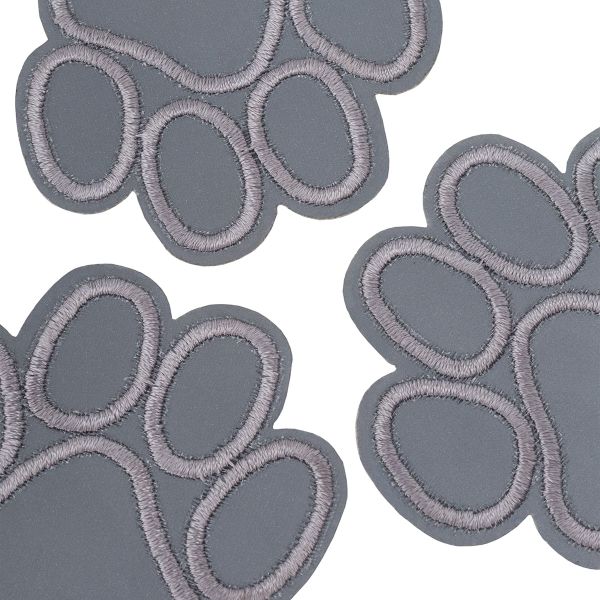 Светоотражающая термоаппликация лапка 6х5.5 см, 10шт