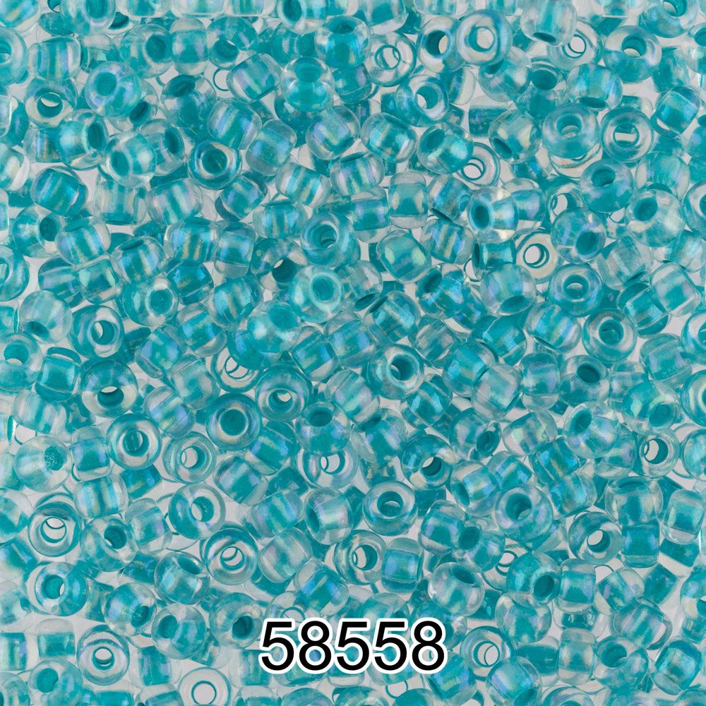 Бисер Preciosa 10/0 (2.3 мм), 500 г, 58558 (Ф557) св.бирюзовый