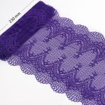 Кружево бельевое эластичное 230 мм / 10 м, 8037, цв.F170 фиолетовый, Kruzhevo
