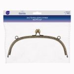 Застежка для сумки фермуар 20.5х7.5 см, 5 шт, 02 под состаренную бронзу, Gamma FER-09