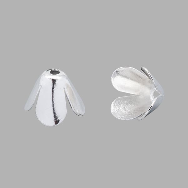 Шапочка для бусин, 10мм 30 шт/упак, Astra&Craft (Серебро), 4AR200