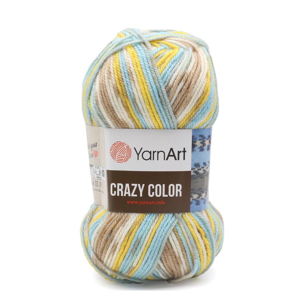 Пряжа YarnArt (ЯрнАрт) Crazy color / уп.5 мот. по 100 г, 260м, 180 секционный