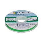 Лента репсовая (в рубчик) с зубчатым краем 10.0 мм / 25±1 метров, 580 яр.зеленый, Gamma PTGR-10