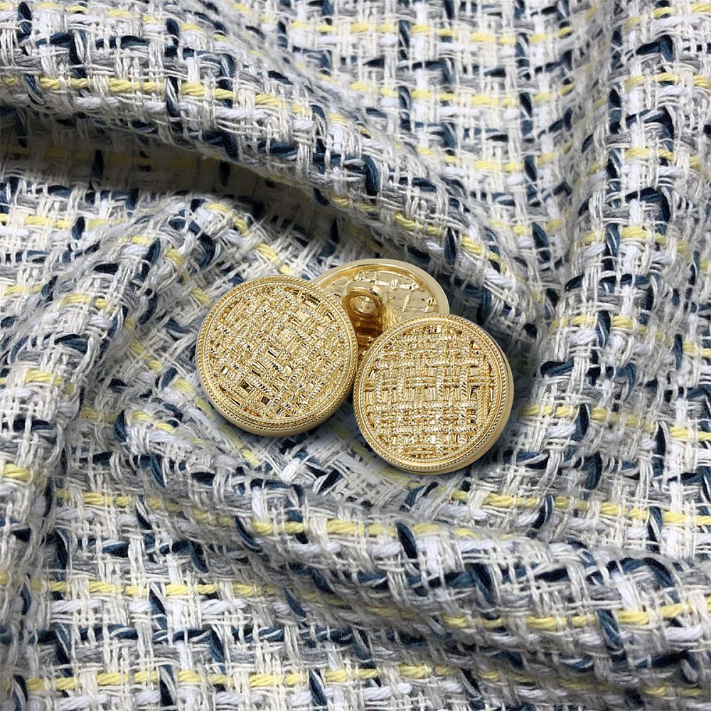 Пуговицы на ножке металлические 24L=15мм, С-MP06 цв.золото, 5 шт