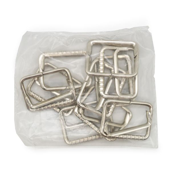 Пряжка ременная металл 27 мм, жилетная, с планкой, никель, 10 шт, BIG