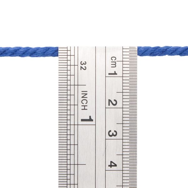 Шнур круглый х/б ⌀4.0 мм / 100 метров, (бобина) (синий)