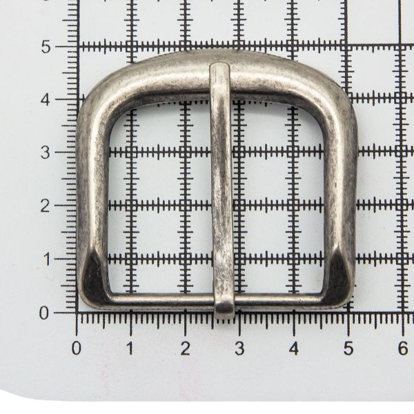 Пряжка ременная металл 40 мм темное серебро, металл, 2 шт, BIG