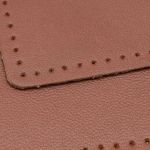 Заплатки пришивные из кожи, прямоугольник 6х9,6см с перфорацией, 2 шт, 100% кожа, 02 светло-коричневый, 9113