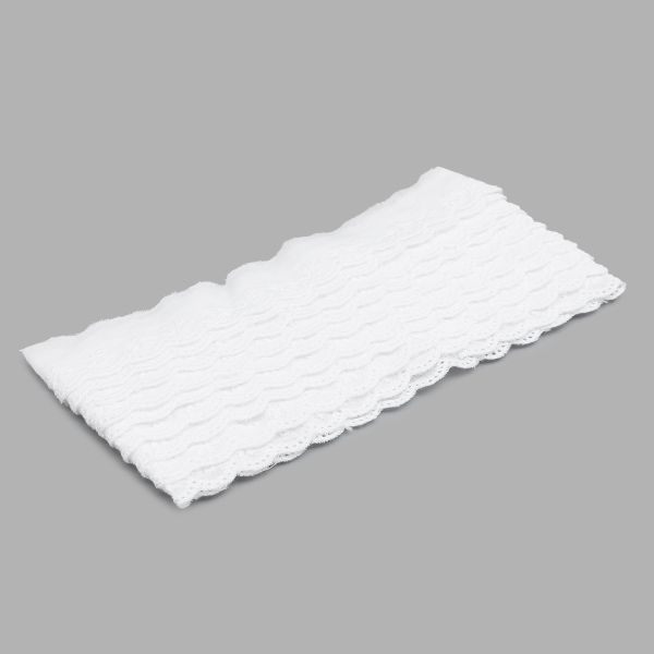 Кружево шитьё х/б 30 мм / 3.4 метра, цвет белоснежный