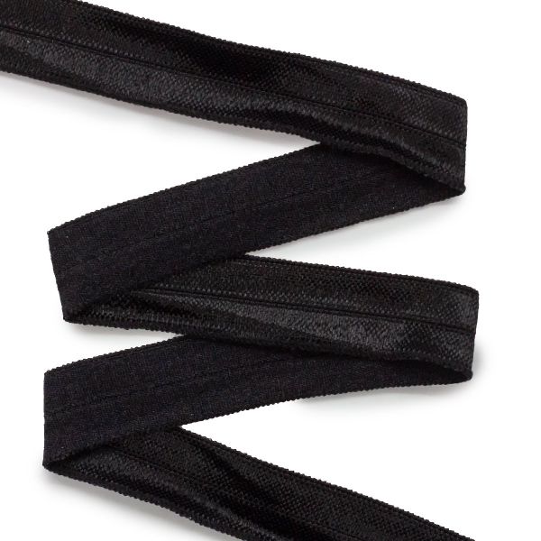 Резинка бельевая (окантовочная) блестящая 15.0 мм / 50 метров, черный