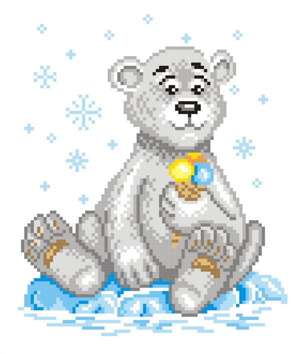 Набор для вышивания нитками МП Студия, Прохладное удовольствие 17х20 см