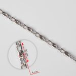 Цепочка для сумки с карабинами 120см 13х4мм серебряный