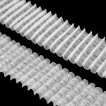 Лента (тесьма) шторная: сборка параллельная (1:2) 85 мм / 100 метров, (7 рядов петель, 3 шнура), прозрачный, 214