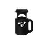 Фиксатор (зажим) для шнура пластик 1 отв., ⌀3.5 мм, 24 шт, №01 черный, Micron A 8859